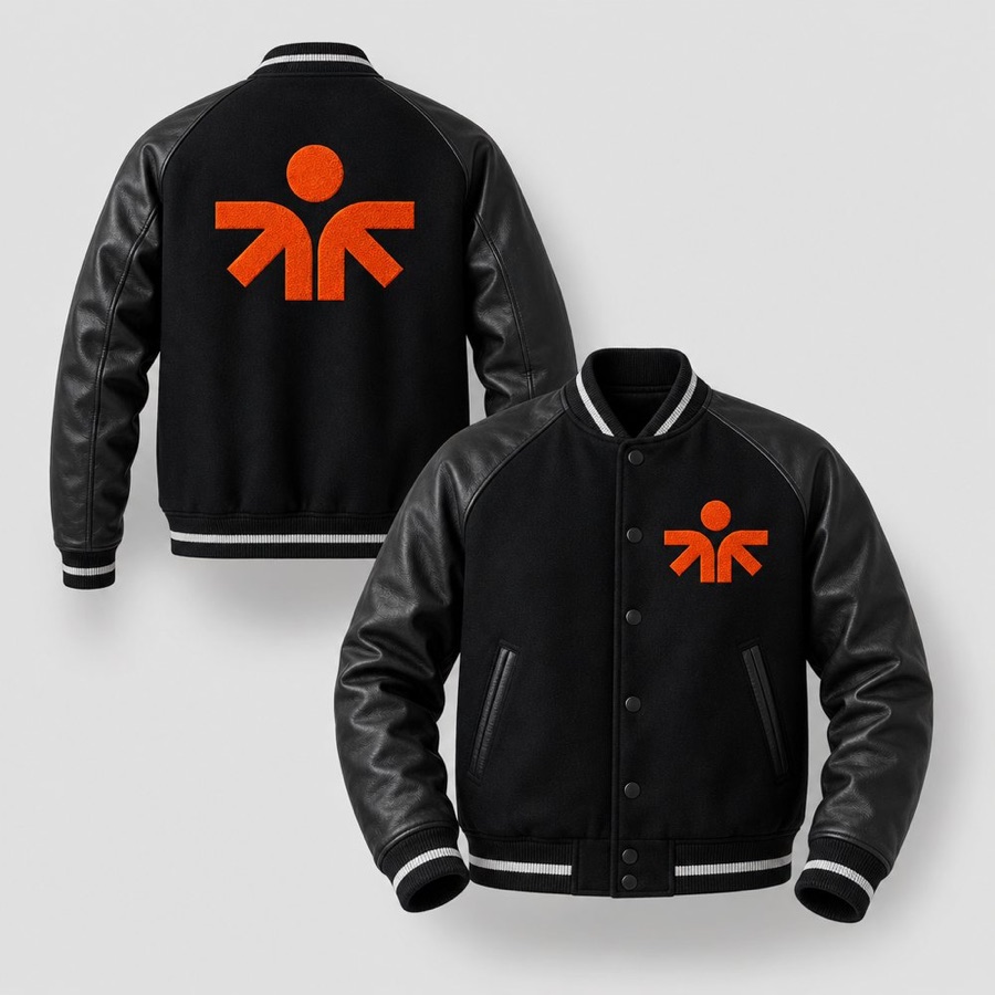 AITX varsity jacket merch mockup